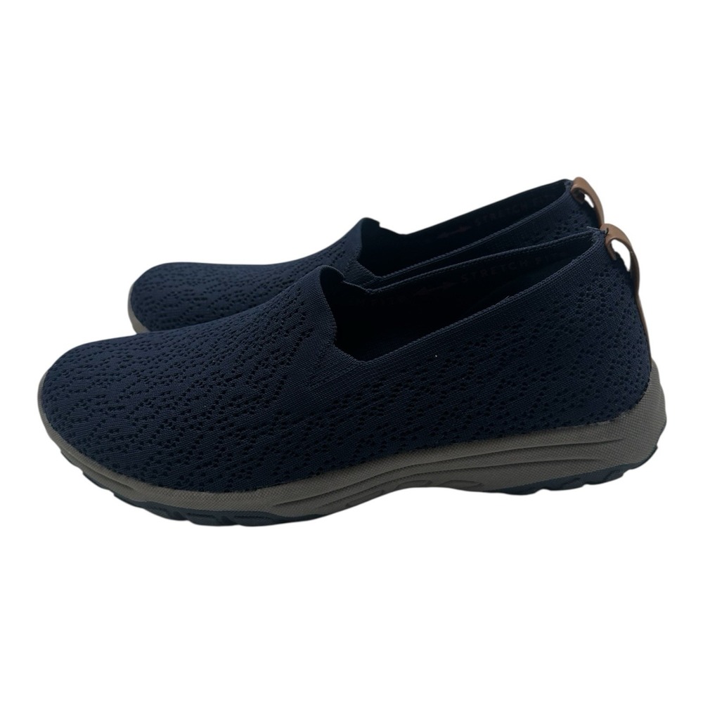 Skechers Reggae Fest 2.0 Mellow Drama Shoes‎ Womens Sz 8.5 Navy Slip On Loafers - Picture 6 of 11